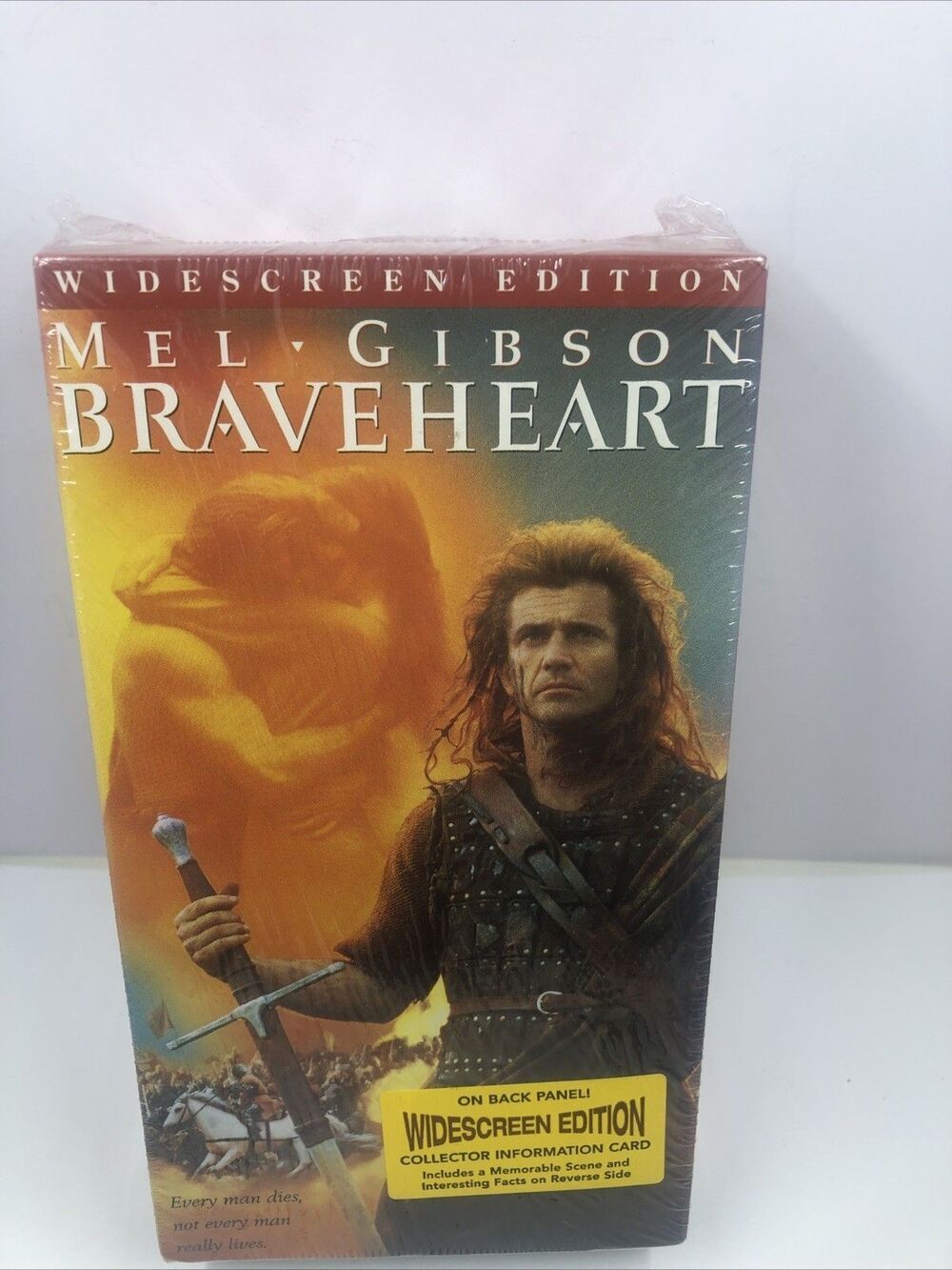 Braveheart (VHS, 2000, 2-Tape Set, Widescreen) Mel Gibson Paramount Sealed